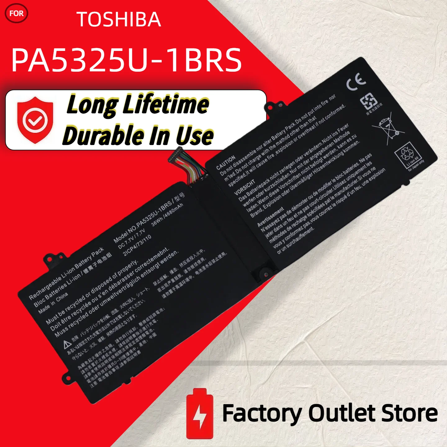 Wholesale And Retail❗❗❗ PA5325U-1BRS PA5325U Battery For Toshiba Portege X30-T-E X30T-E-10Q X30T-E-1DP Series 24months Warranty