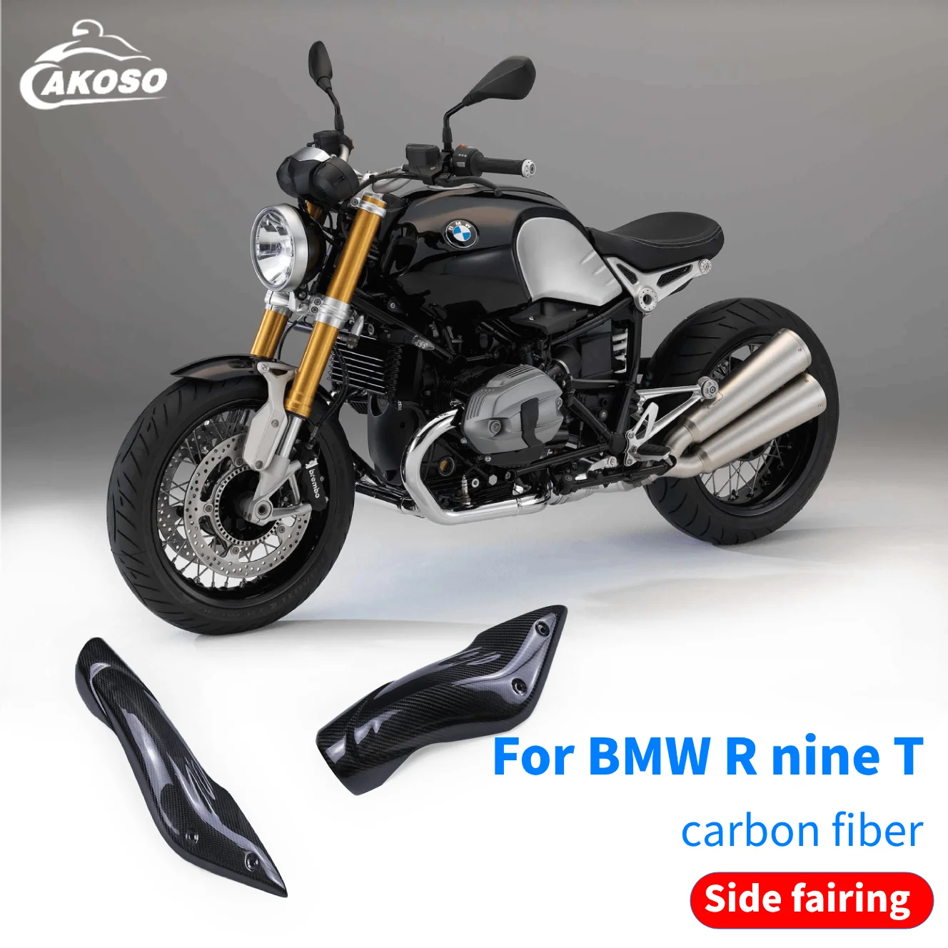 

For BMW R Nine T Carbon Fiber Side Fairing 100% Motorcycle Modified Accessories Exterior Parts Kit