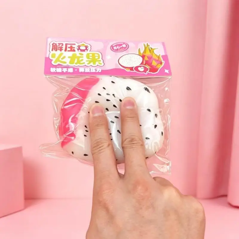 Simulated Fruit Crunchy Stress Ball ASMR Squeeze Sensory Toy Soft Elastic Anti Anxiety Hand Relax for Home Office Use