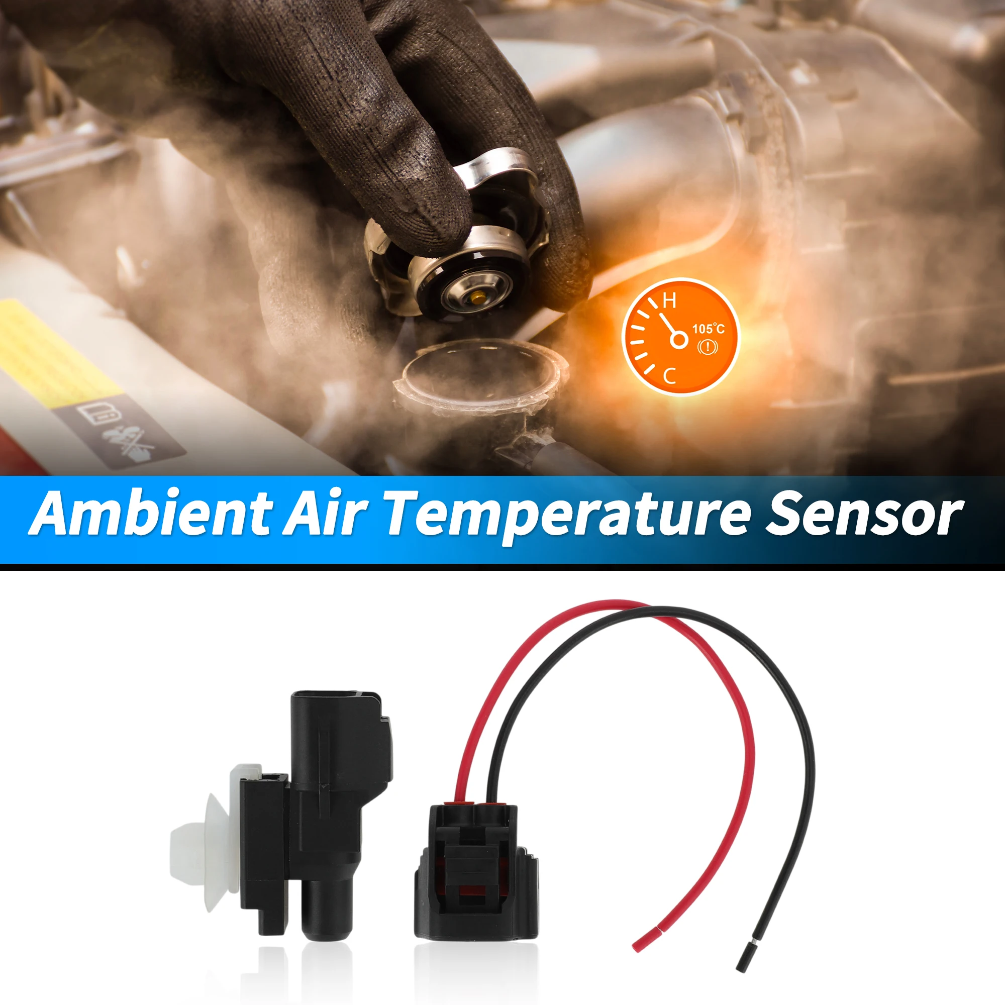 UXCELL No.88625-48020 Ambient Air Temperature Sensor with Connector Pigtail Plug
