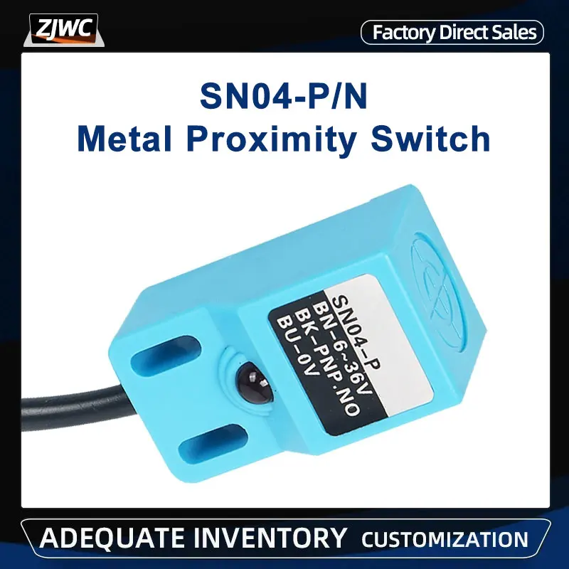 

Индуктивный металлический бесконтактный переключатель SN04-N SN04-N2 SN04-P SN04-P2 трехпроводной постоянный ток NPN/PNP нормально открытый/закрытый расстояние датчика 4 мм