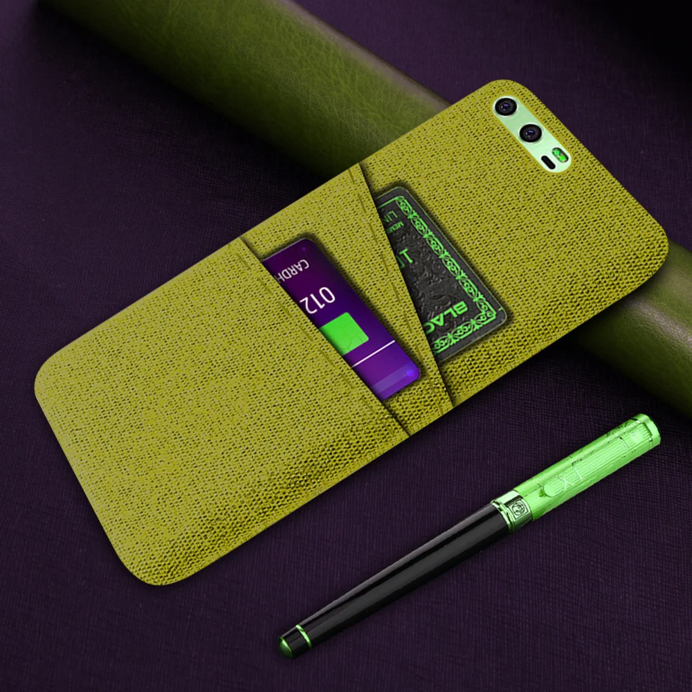 

Card Case For Huawei Honor 9 Case Bumper Dual Card Fabric Cloth Luxury Business Cover For Huawei Honor 9 Honor9 STF-L09 Coque