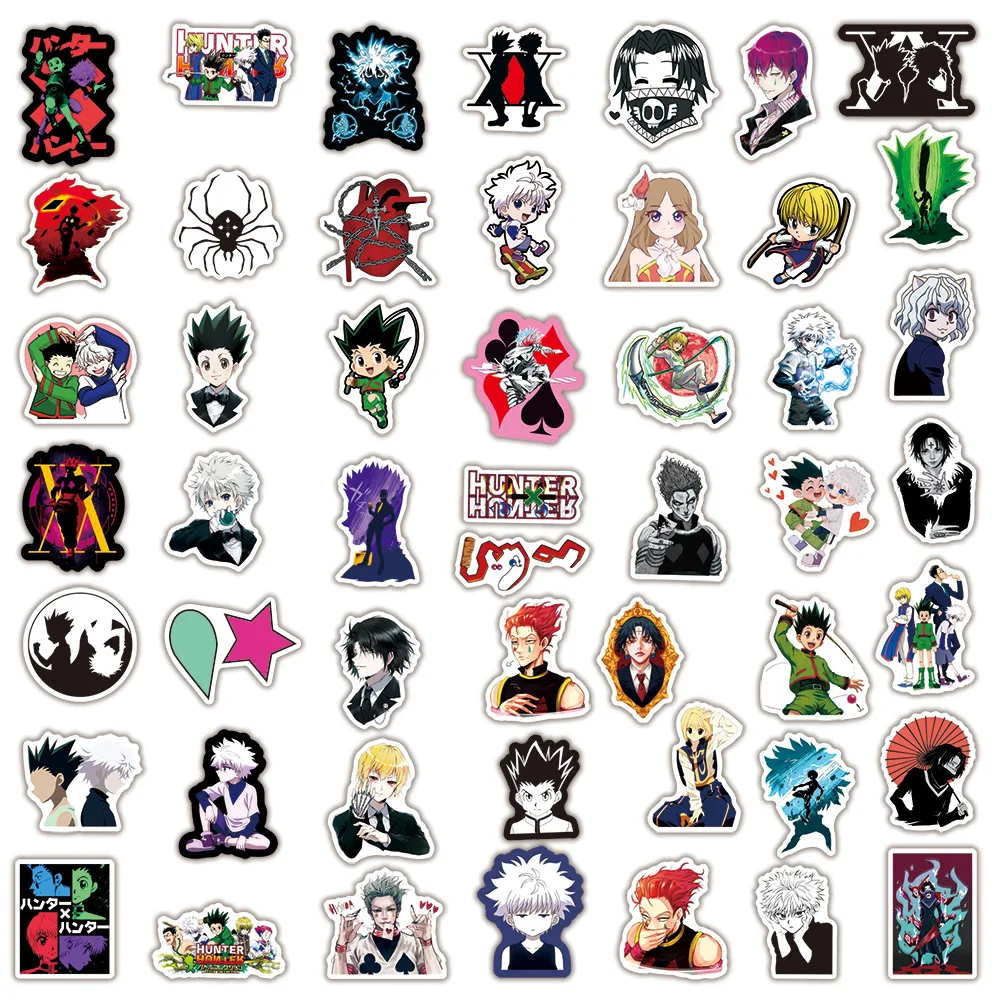 50Pcs Anime Hunter x Hunter Graffiti Stickers Anime Stickers For Motorcycle Luggage Laptop Bicycle Skateboard Decals