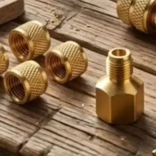 HVAC Valve Core Remover Tool For R22 R410A For R32 AC Systems Dual Port Brass Wrench Repair Tools Quick Wrench Disassembly Kit