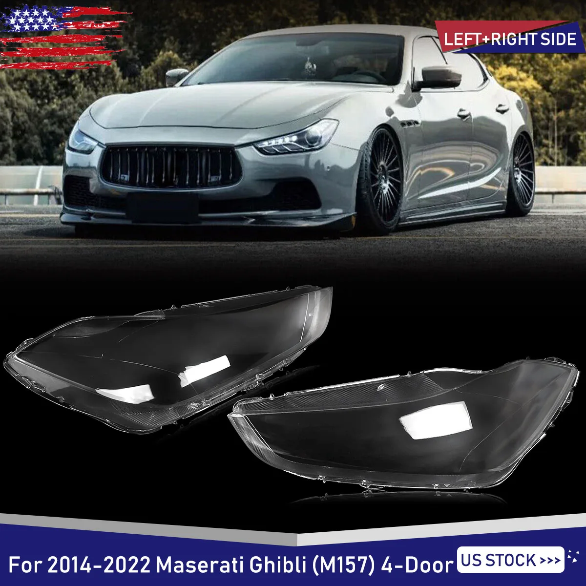 

1 пара чехлов для фар Maserati Ghibli 2014 2015 2016 2017 2018 2019, линза для фар, абажур, чехол для фары, чехол Magickit