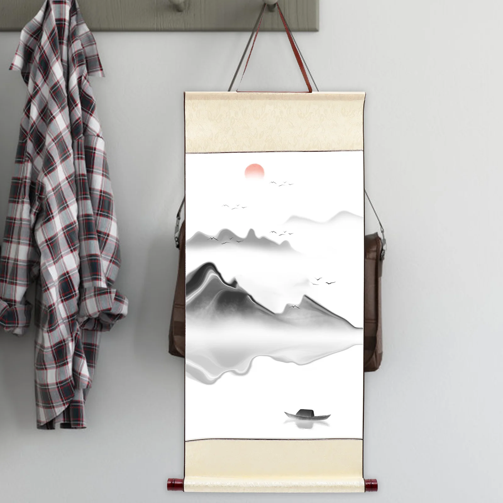 Newsprint Paper Extra Wide Scroll Spindle Sprinkled Gold Rice Drawing Chinese Calligraphy Accessory Portable Blank