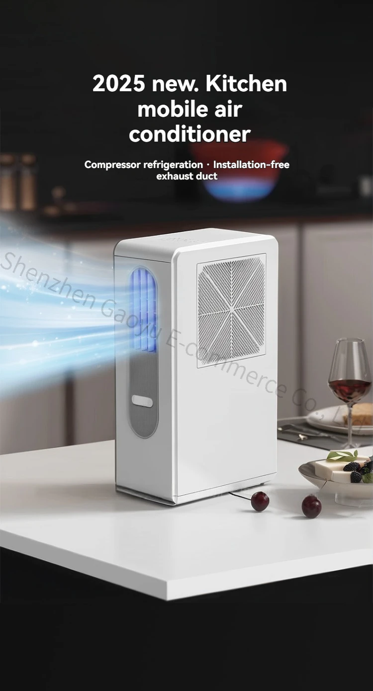 مكيف هواء محمول بدون مجاري لتبريد المطبخ والغرفة، لا حاجة إلى تركيب، وحدة تيار متردد متنقلة سريعة التبريد #6
