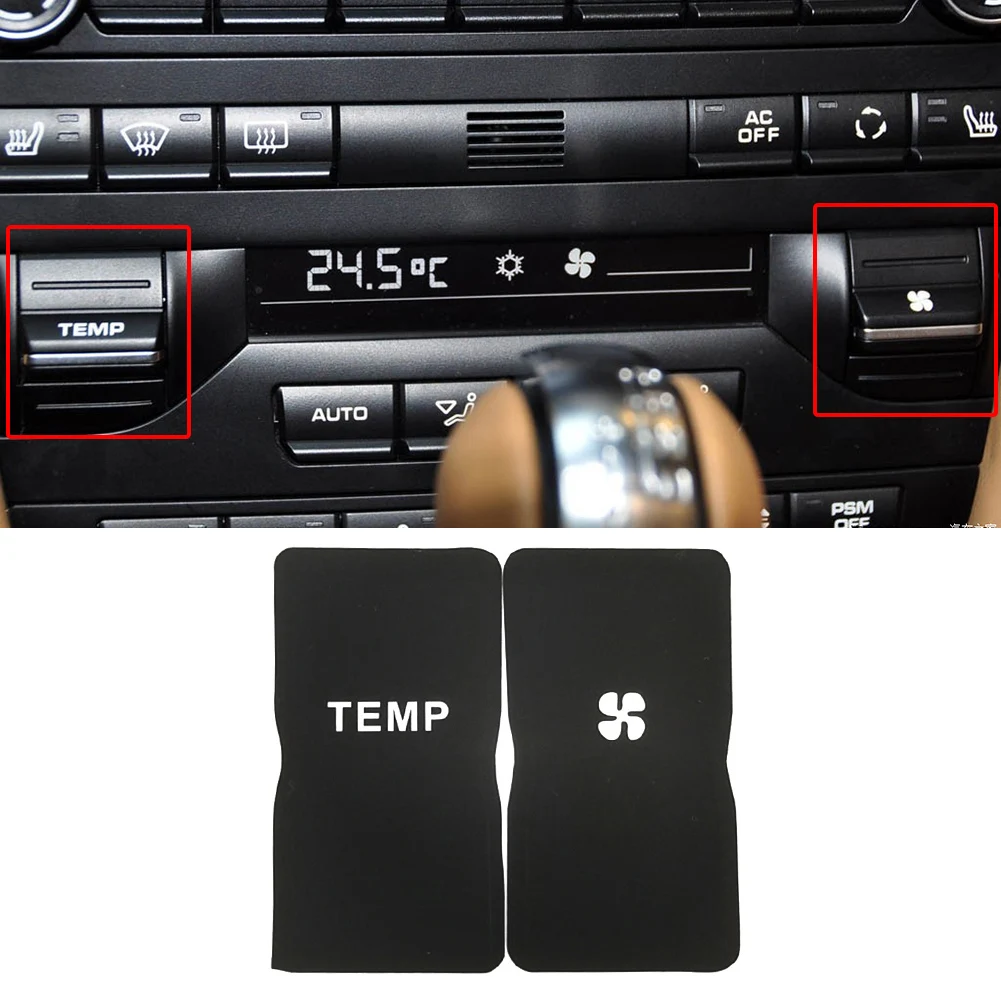 

Improve PerFor Formance Black Overlay with White Writing For For Porsche For Boxster 987 911 A/C Climate Control