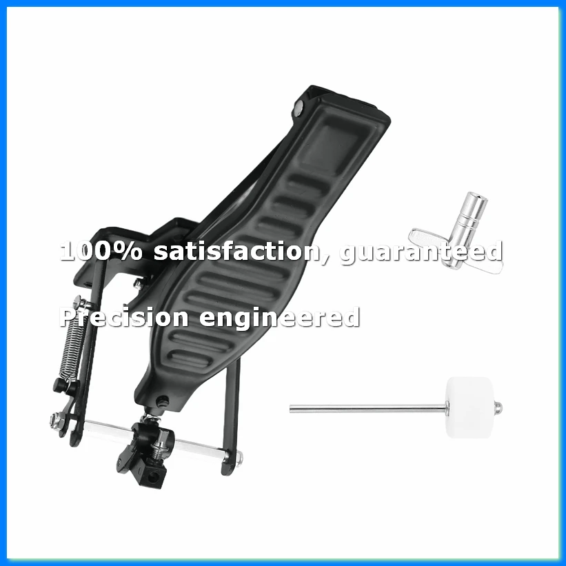 Drums Pedal Black Aluminum Alloy Children Rack Drums Pedal Set with Drum Beater Stick & Drum Key-SPMI