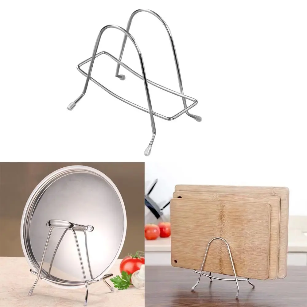 Stainless Steel Cutting Board Holder Chopping Board Stand Rack Kitchen Storage Shelving Household Organizer
