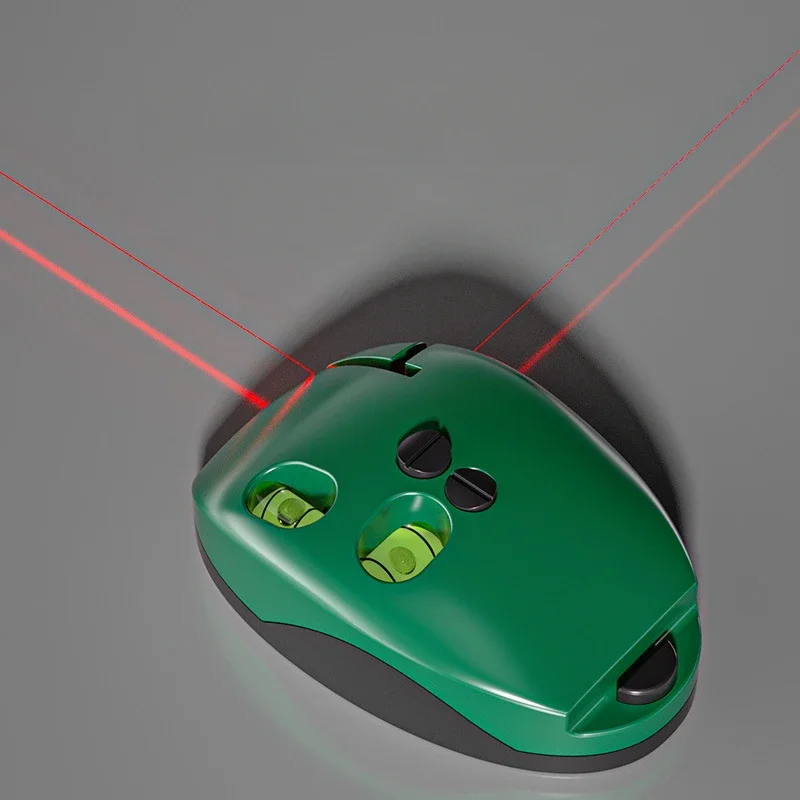 Vertical Mouse Laser Level Infrared Horizontal Line Right Angle Bubble Level Leveling 20M Long Distance 2 Lines Laser Levels