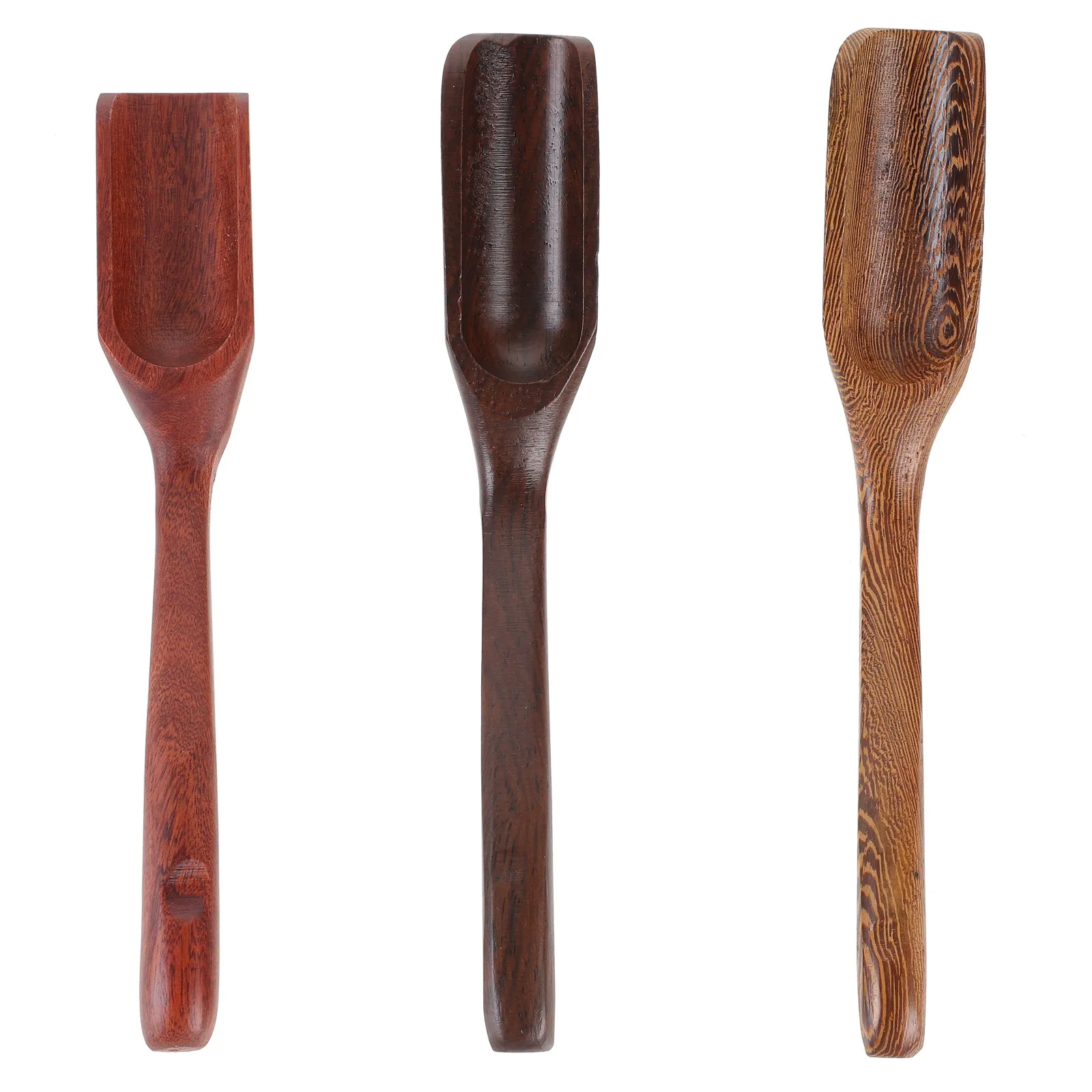 

3Pcs Handcrafted Natural Wood Tea Scoop Spoon for Tea Coffee Flour Sugar Nuts Raisins Easy Clean Teaware Accessories Home Office