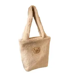 Bolso tipo cubo grande de felpa para otoño invierno 2026