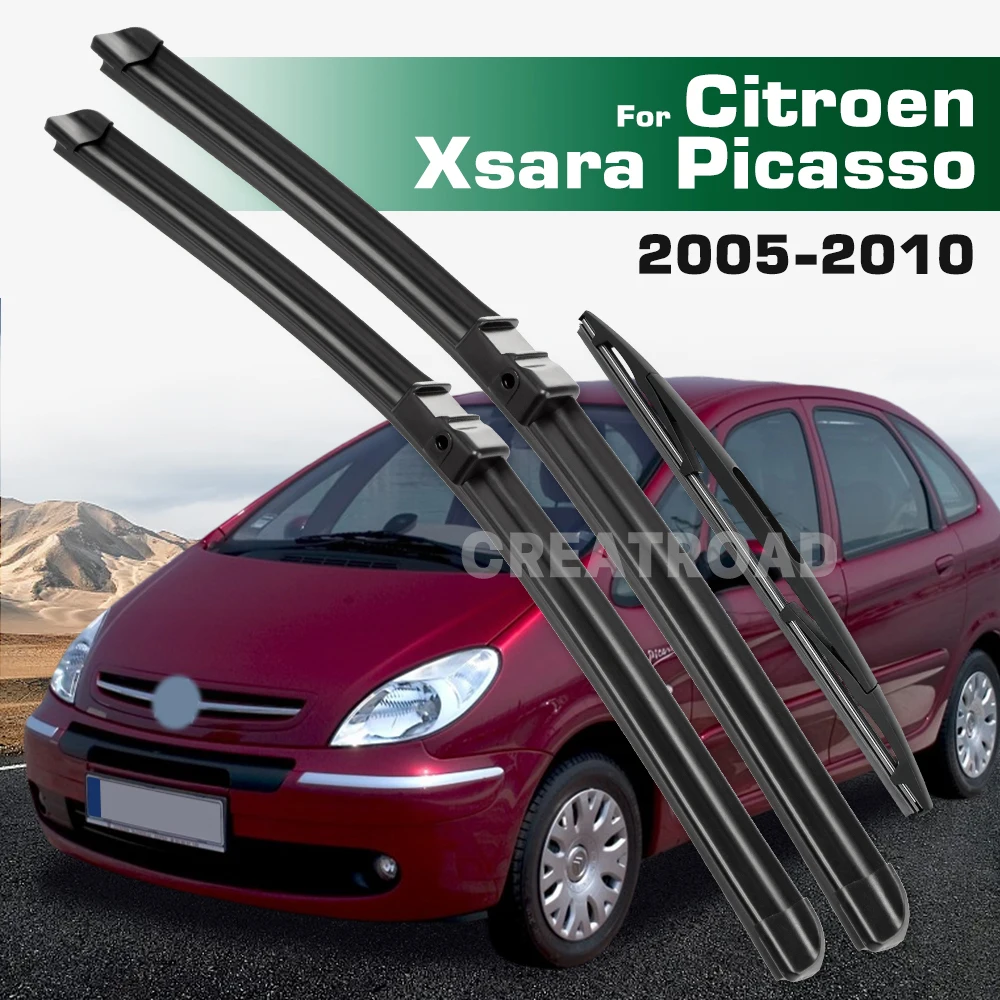 

GREATROAD Стеклоочиститель с левым и правым рулем, набор передних и задних щеток стеклоочистителя для Citroen Xsara Picasso 2005-2010, щетки для лобового стекла и окон