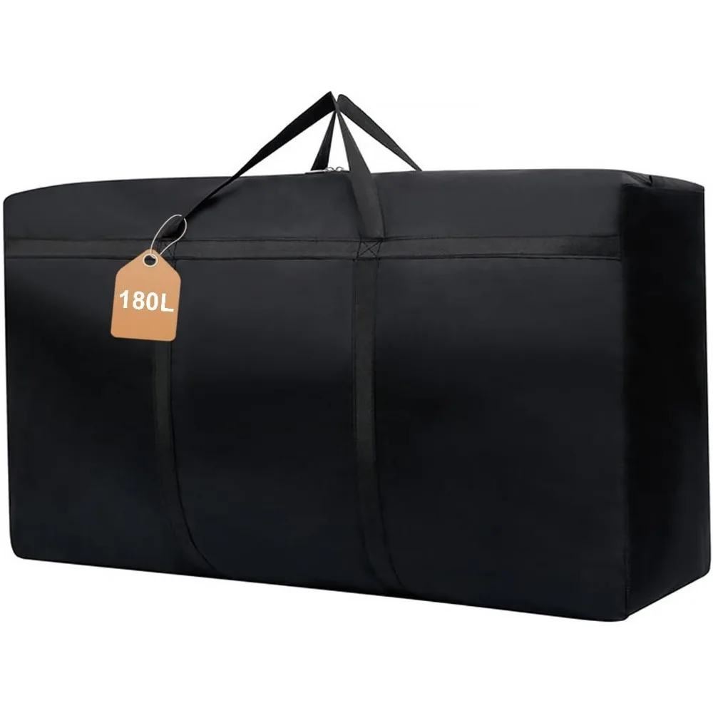 

180l large storage bags - big moving bags heavy duty with zippers & handles, alternative to moving boxes and 39inch storage tot