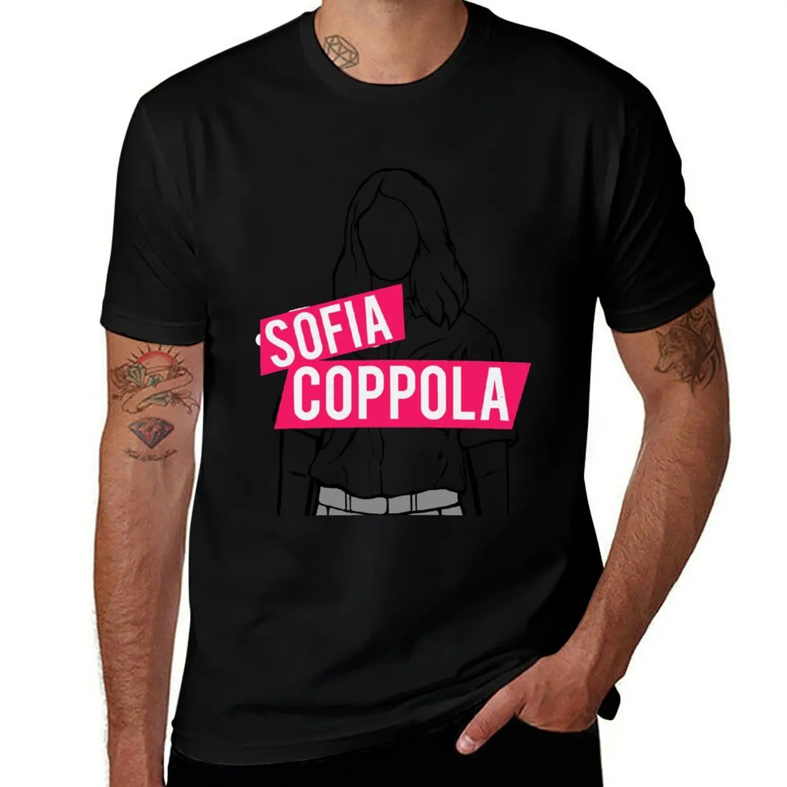 Sofia Coppola Portrait T-Shirt Athletic Quick Dry T-Shirt for Men