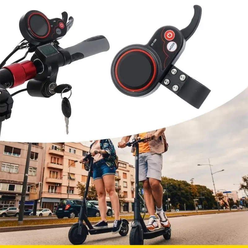 SZCH Electric Scooters Throttle Grip with Modern Dashboard Display for Precise Speed Adjustment & User Friendly Designs