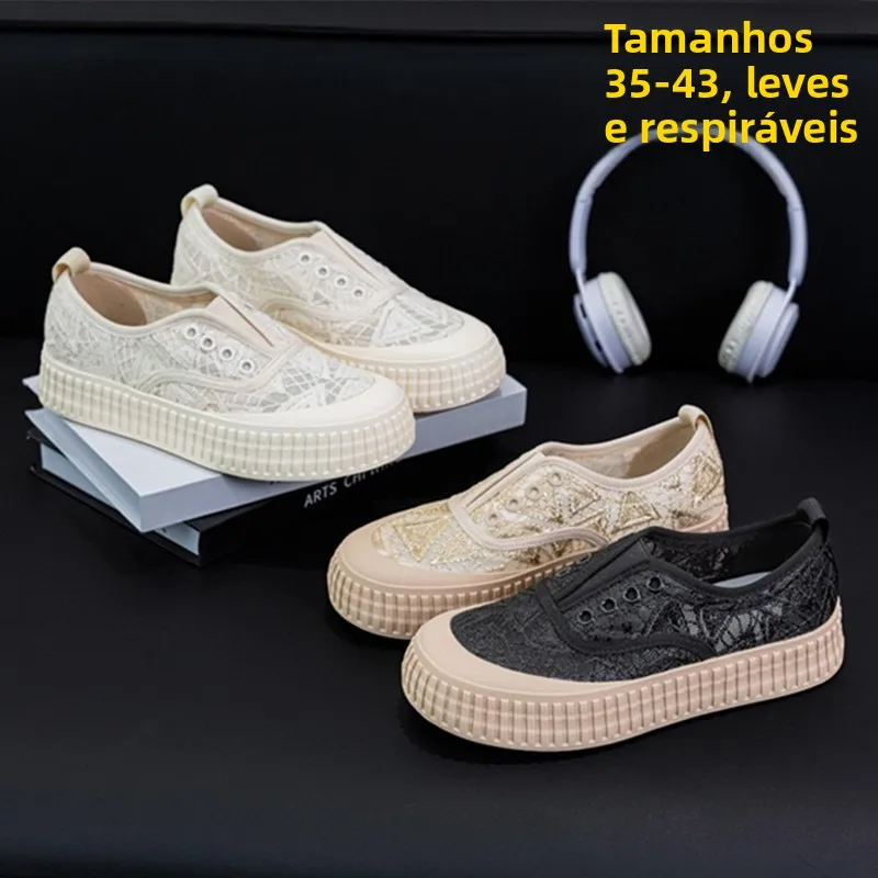 large-size-women's-slip-on-shoes-summer-single-net-soft-bottom-ultra-light-sports-casual-fishing-shoes-round-toe-flat-heel