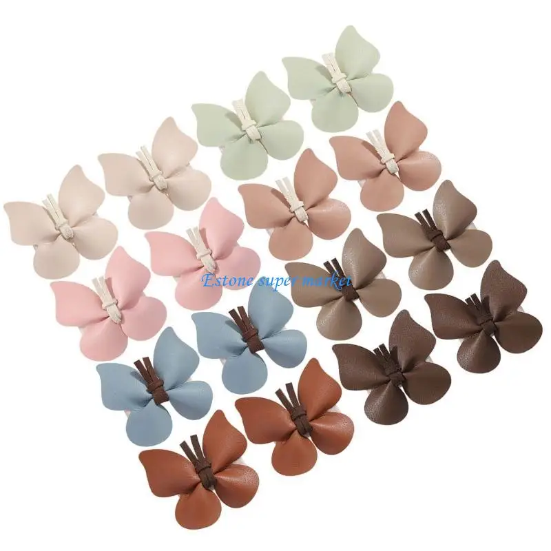 

090B Pack of 16 Colorful Kids Hair Barrettes Butterfly Hairpins Gift for Girls