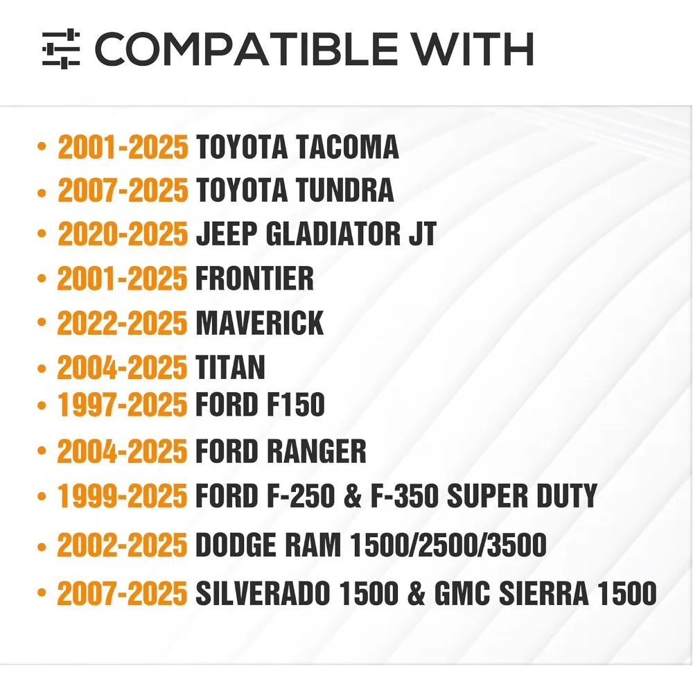 Cargo Carrier Bed Racks Adjustable for Trucks and SUVs, Compatible with Various Models Including Silverado, Sierra, Ram, Tacoma,