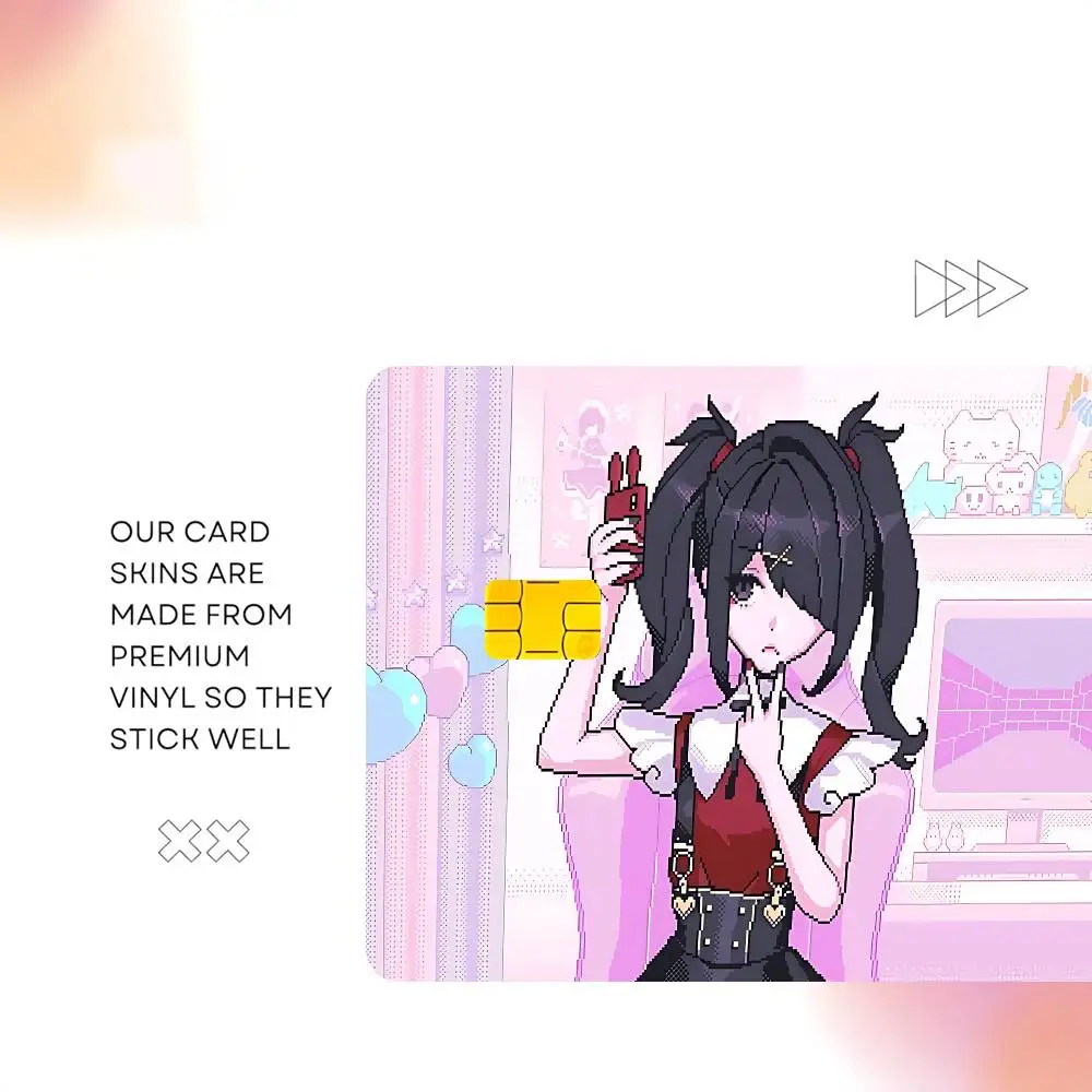 Cute H-Needy Streamer OverloadS Credit Card Skin Stickers Suitable For VISA Card Bus And Subway Contactless IC Cards