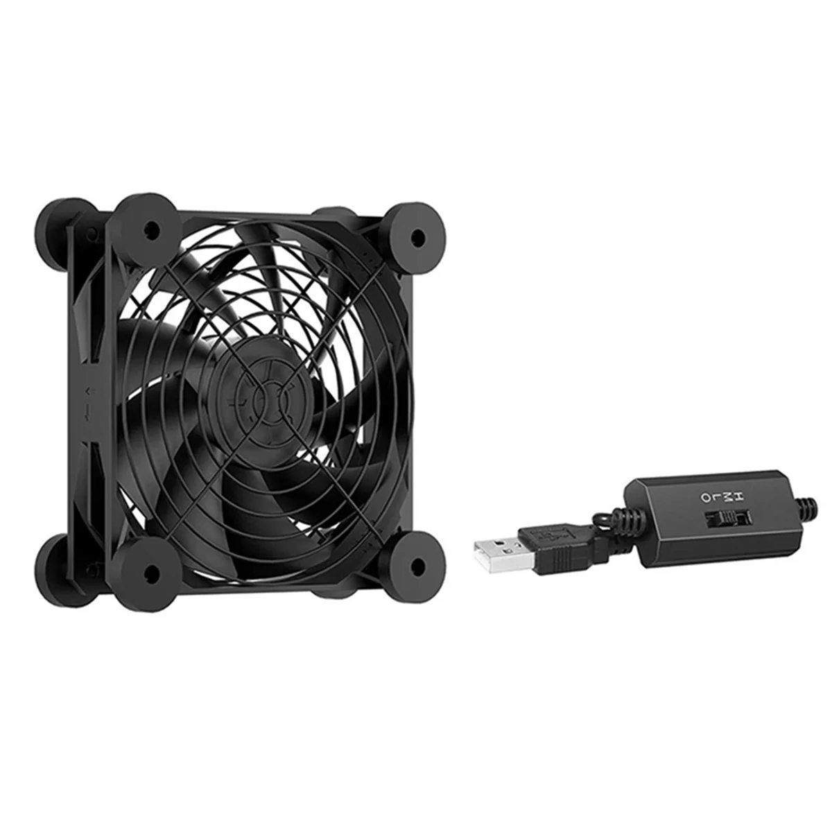 SuperDeals Computer PC Case Fan USB Aangedreven 5V Stille Chassis Koeler voor Router Koeling Schroeven Beschermend Net B
