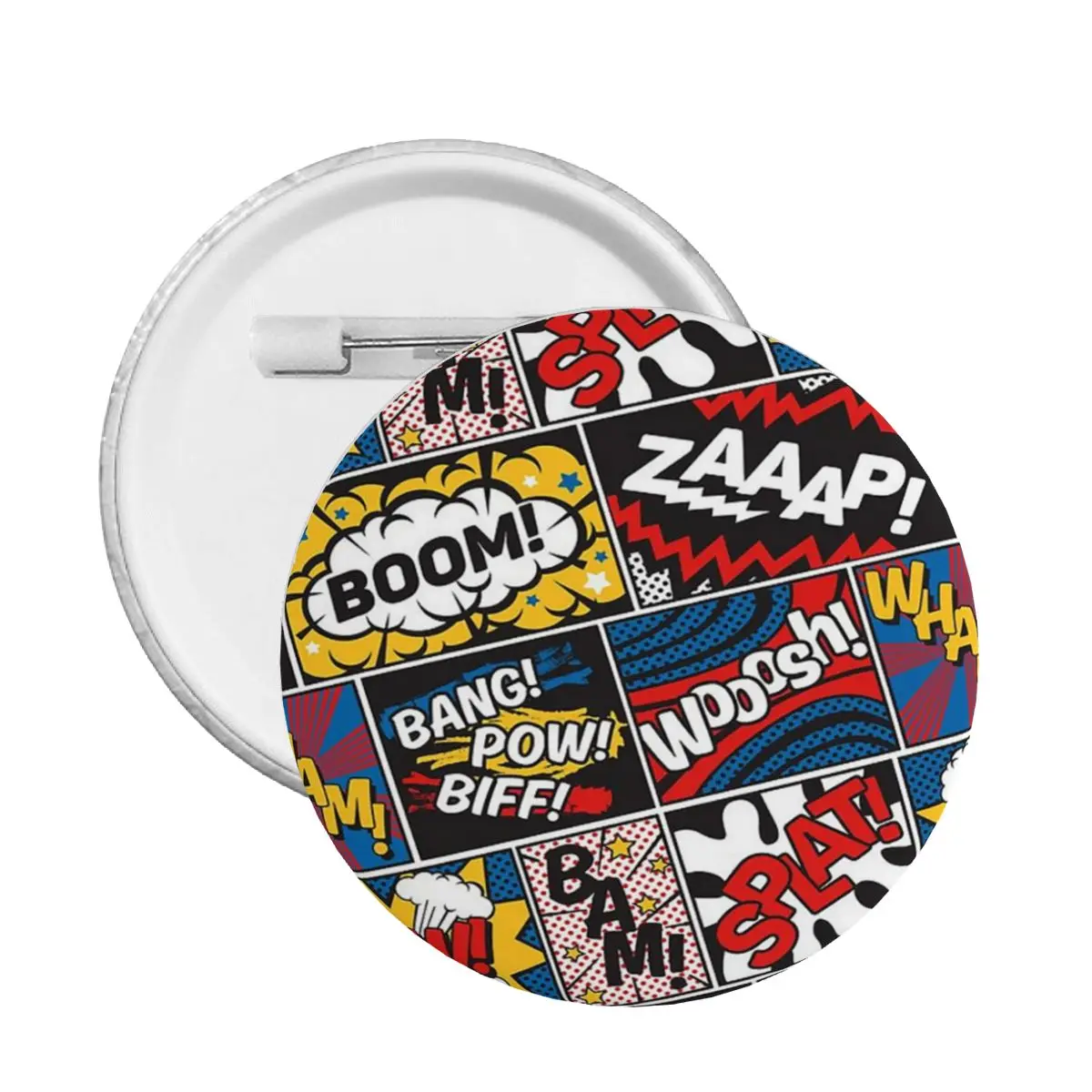 Comic Book Superheroes Pattern Pin Back Buttons for Bags Customizable Badges Brooch Pinback