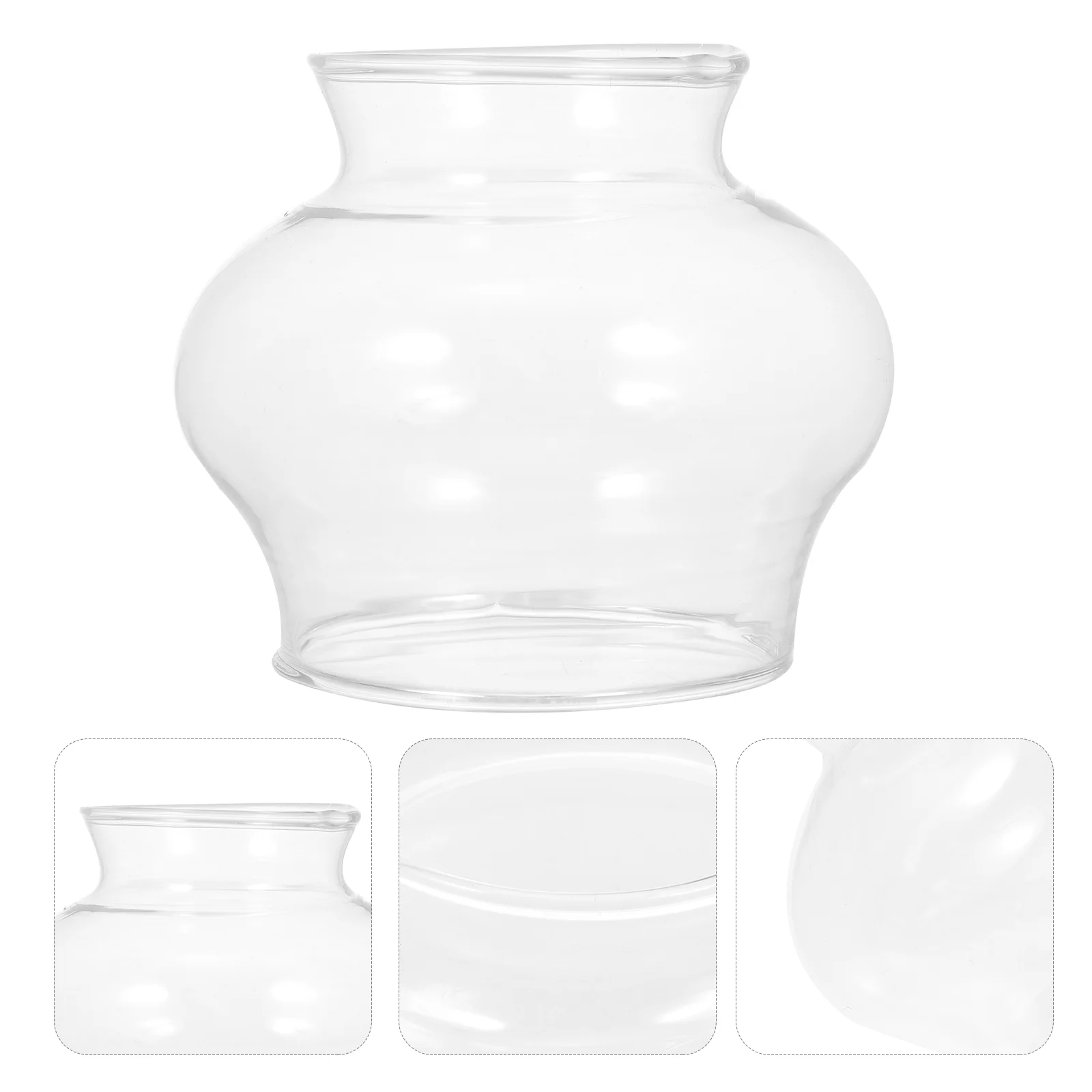 Glass Lamp Oil Cover Tube Holder Chimney Replacement Ended Open Holders Lampshade Clear Globe Flame Light Shades