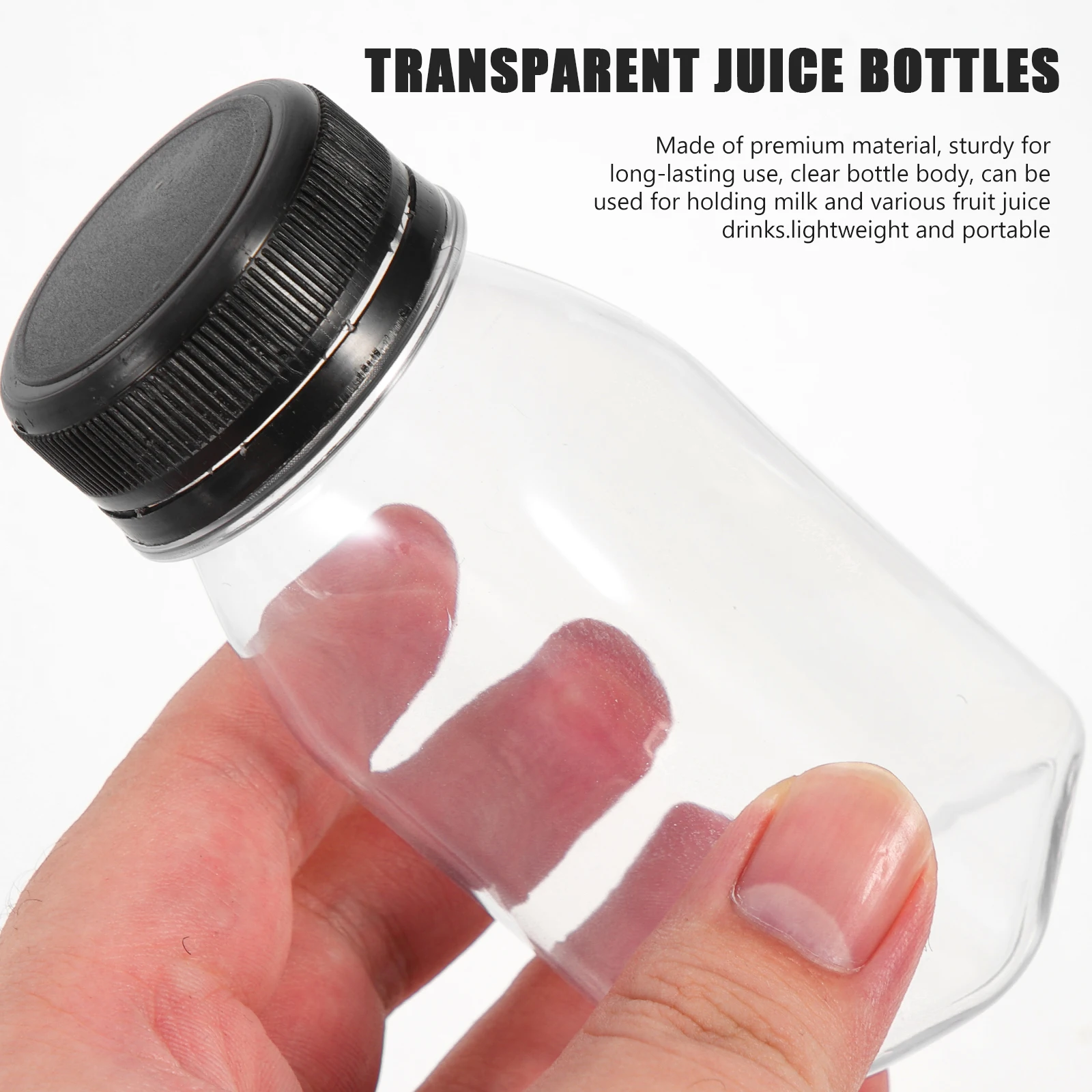 

20 Pcs Juice Bottles Clear Plastic Portable Small Travel Water Bottles 500ml Leak Proof Lids Safe Clean Sturdy For School Work