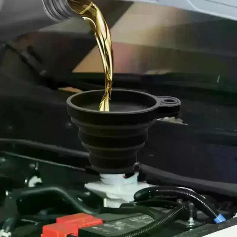 Collapsible Funnel With Food Grade Material And Foldable Design Perfect For Automotive Oil Transfer Kitchen Liquid Silicone