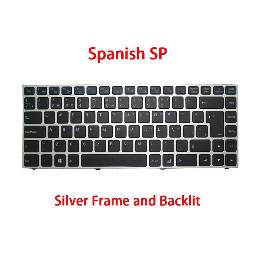 

Клавиатура с подсветкой P640 для MP-13C26GBJ4306 6-80-N13B0-191-1 UK MP-13C26DKJ4306 6-80-N13B0-031-1 DM MP-13C26EEJ4306 N13B0-391-1