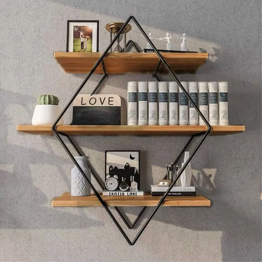 3 Tier Floating Hanging Display Shelf Book Storage Rack Wall Mounted