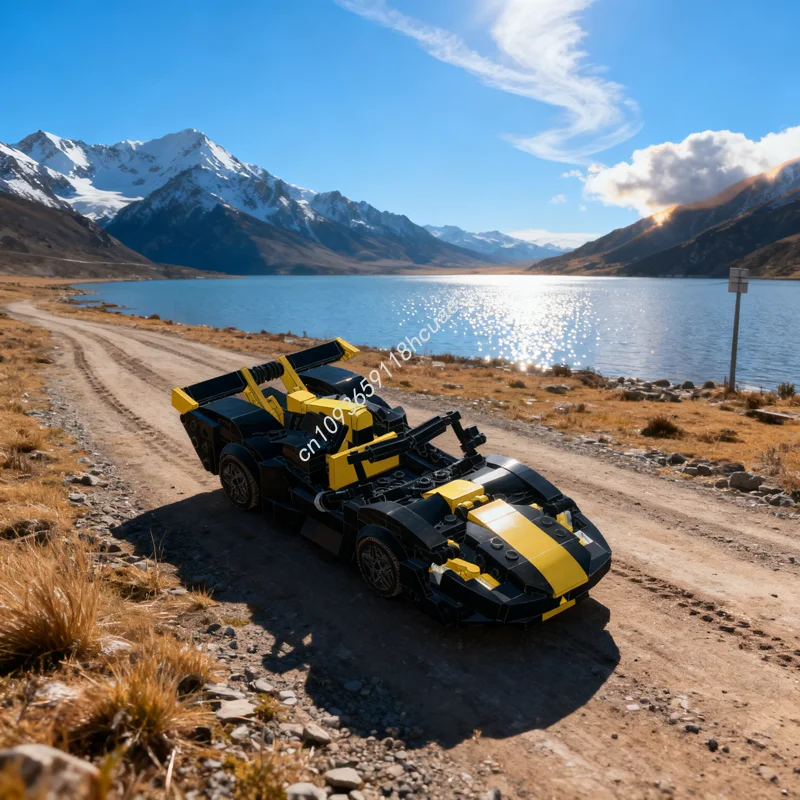 314 قطعة MOC أسود أصفر أبطال مدينة Hypercar نموذج اللبنات لعبة البناء فكرة هدايا عيد الميلاد التعليم للأطفال