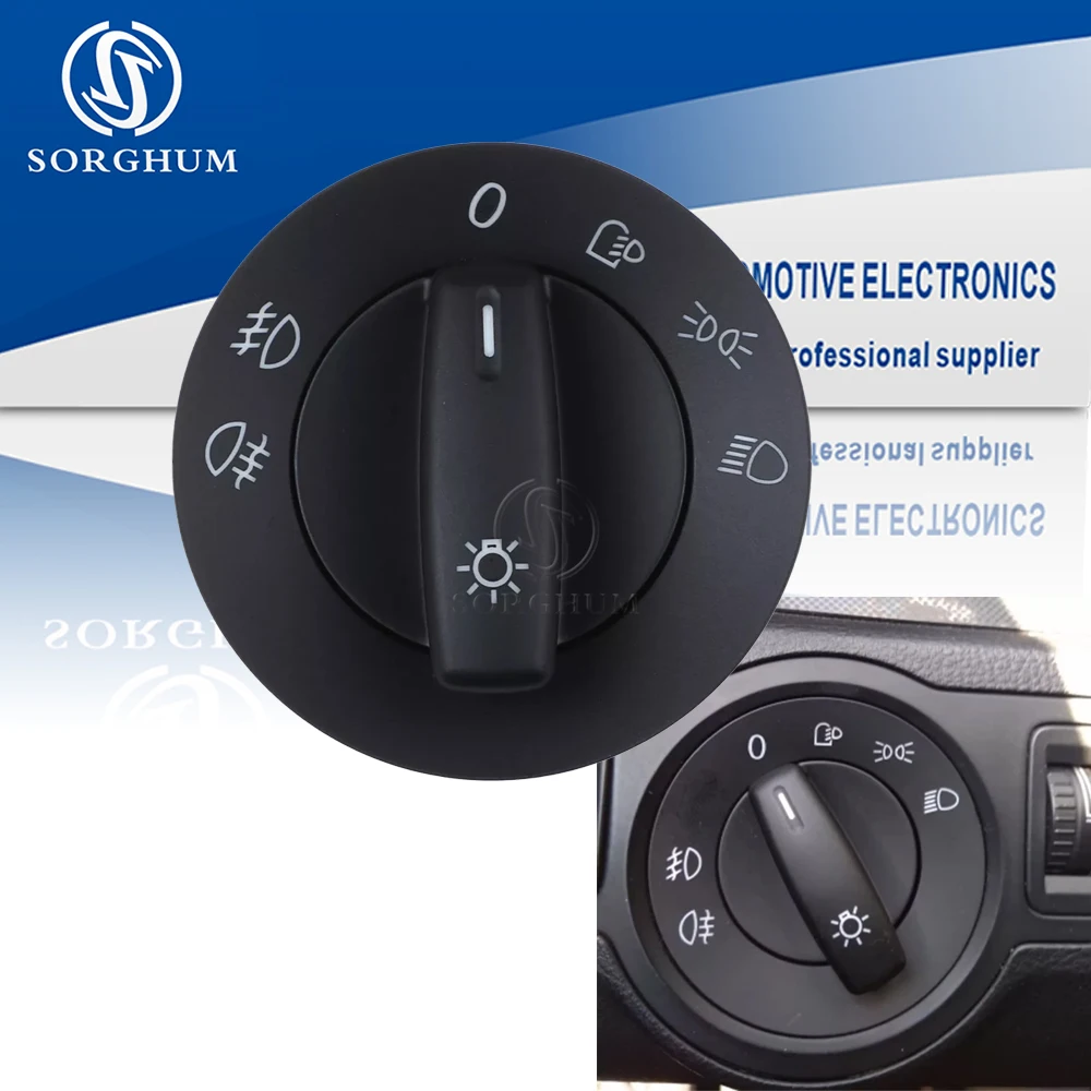 1K0941431N interruptor de faro de coche para Volkswagen VW CC Golf 5 6 Caddy Jetta GTI Passat B6 2005 2010 Touran perilla de Control de lámpara antiniebla