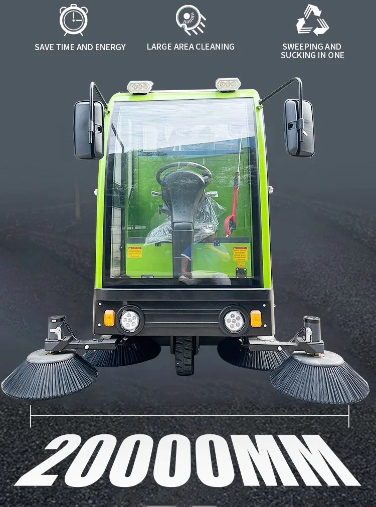 DM-2000 Industrial Use Cleaning Machine Driving on Floor Sweeper Automatic Floor Cleaner Equipment