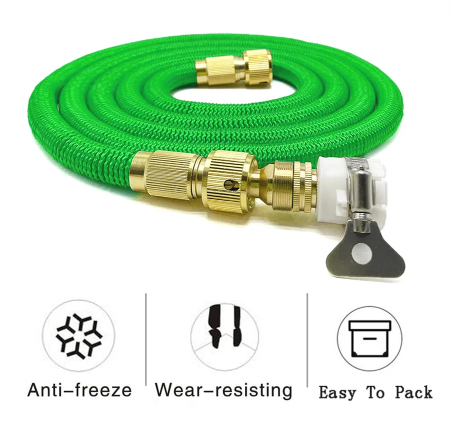 Garden Water Hose Expandable Double Metal Connector High Pressure Pvc Reel Magic Water Pipes for Garden Farm Irrigation Car Wash