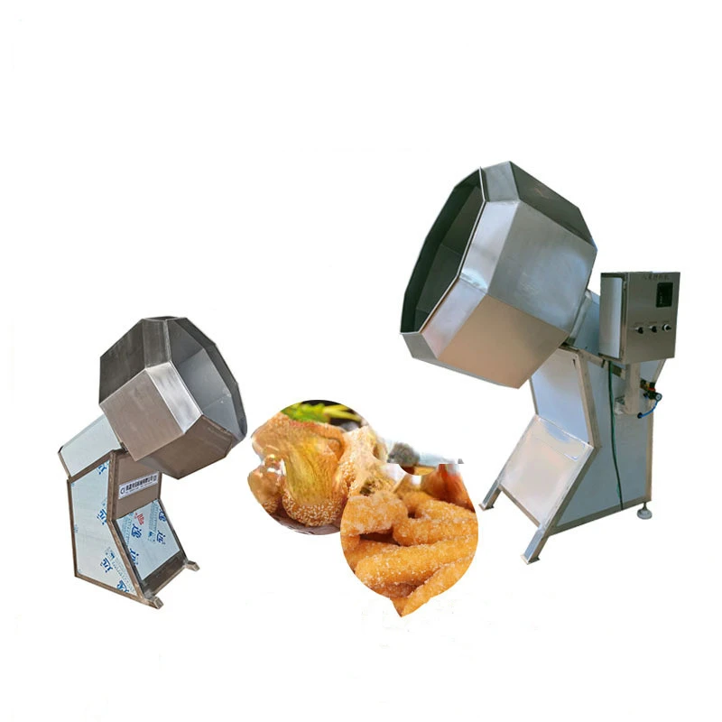 

Stainless Steel Octagonal Potato Chips Flavor Mixer Snack Food Popcorn Seasoning Coating Flavoring Machine Drum Mixing Equipment