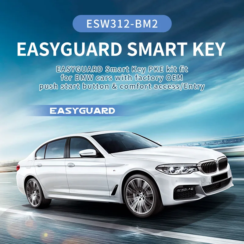 EasyGuard Smart Key PKE Kit Fit For BMW Cars with Factory OEM Push Start Button & Comfort Access/Entry Auto Lock Unlock System