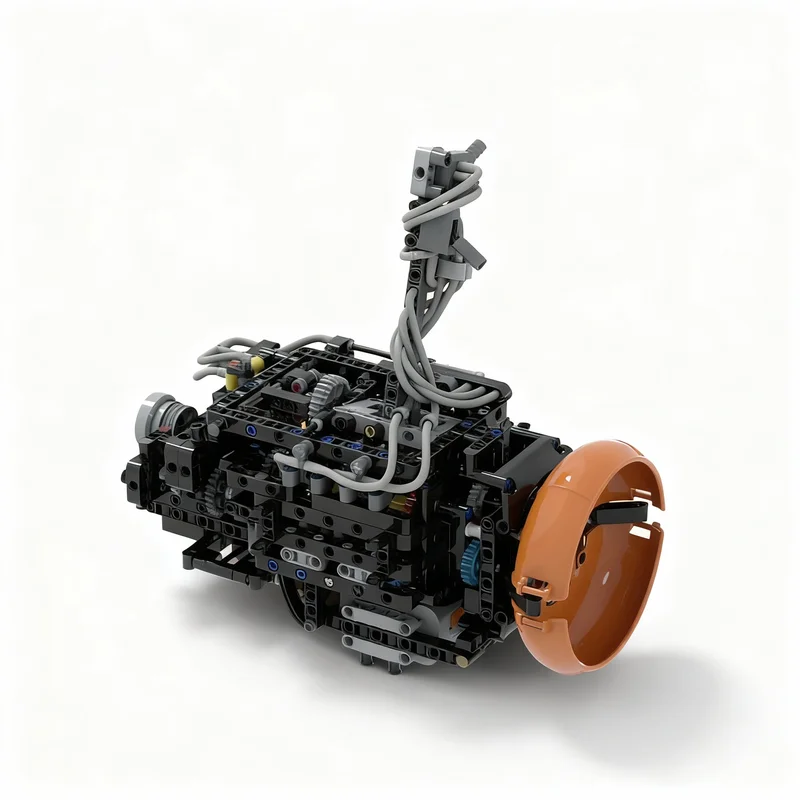 

728pcs MOC Authentic Realistic 16 Speed Double H Heavy Duty Truck Gearbox 2 Technical Model Building Blocks Architecture Toys