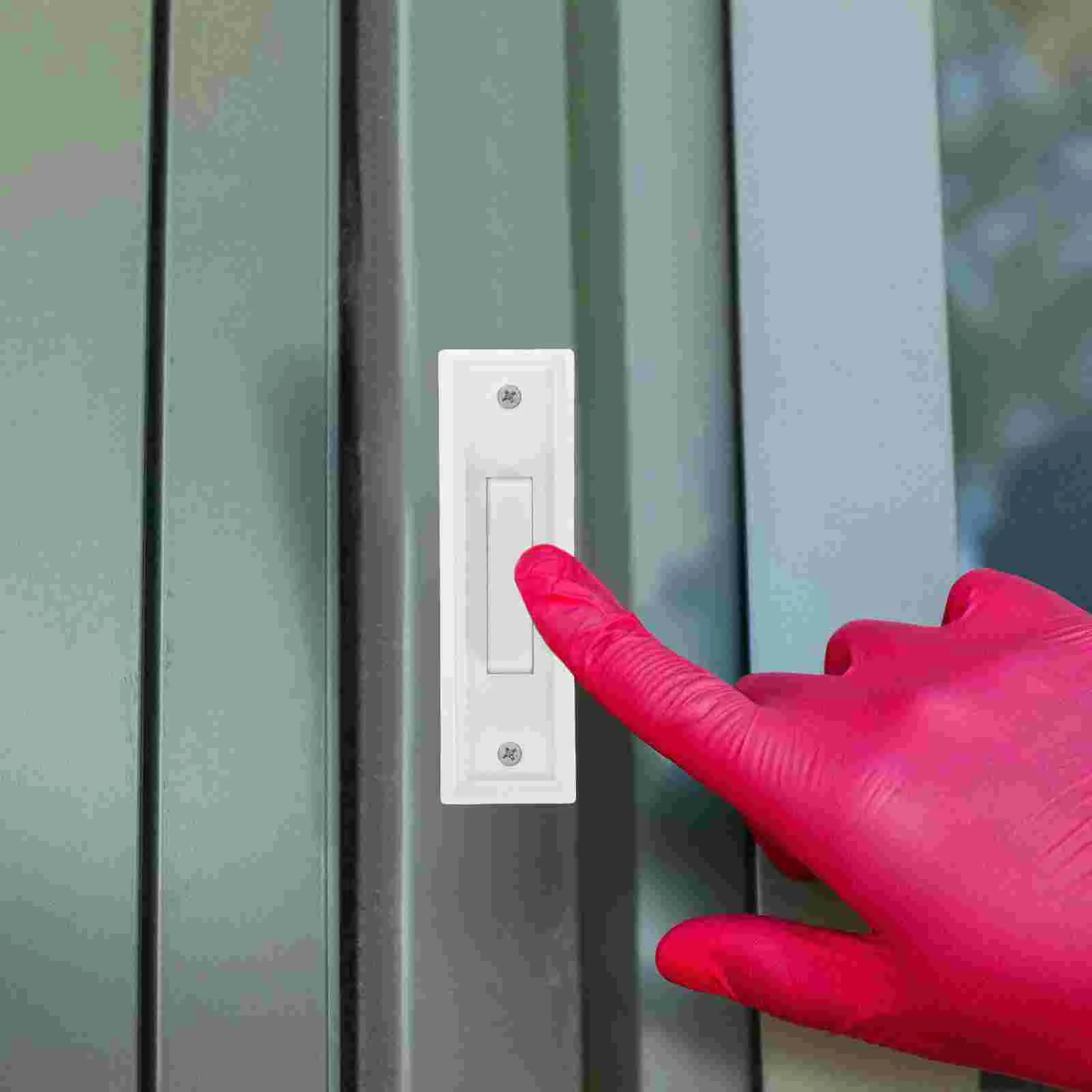 Doorbell Buttons Switch Push Replacement LED Wall-mounted 730X210X150CM for White Sturdy Replaceable Ringer