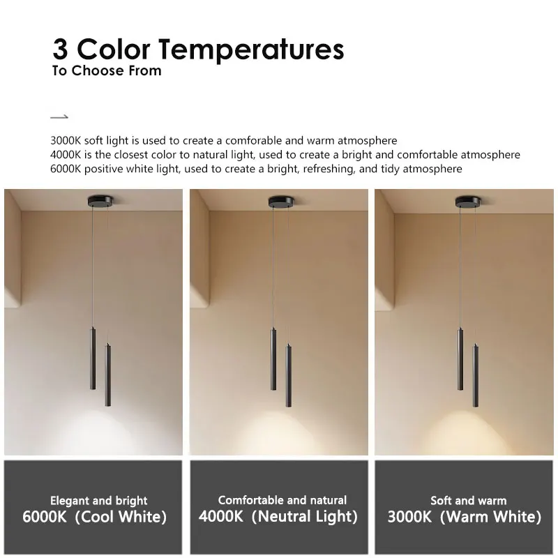 Modern LED Pendant Lights for Bedside Foyer Aluminum Suspended Hanging Lighting Chandelier Lamps for Hallway Entrance Foyer