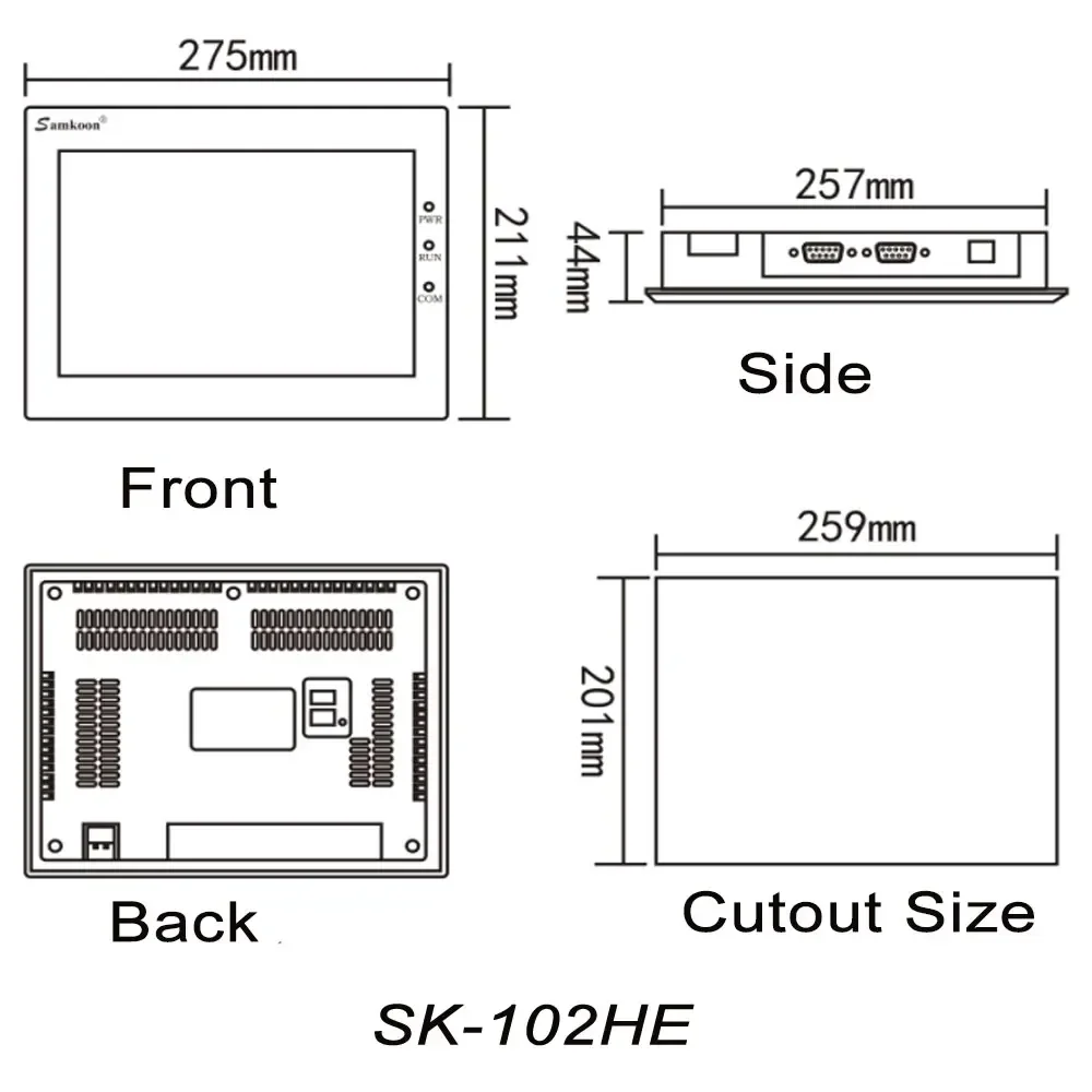 Samkoon 10 10,2 cala nowy oryginalny HMI z Ethernet SK Sk102QT 102QS 102HE sa sa102h ekran wyświetlacza interfejsu człowiek-maszyna