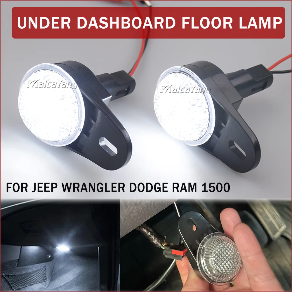

Fits For Dodge Ram Durango Nitro For Jeep Wrangler Grand Cherokee Commander Liberty LED Under Dash Courtesy Footwell Light