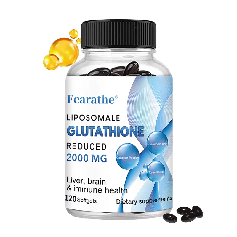 

Liposomal Glutathione Softgels, with Hyaluronic Acid, Resveratrol, Antioxidants, Detox, Brain Health & Immune System Supplement