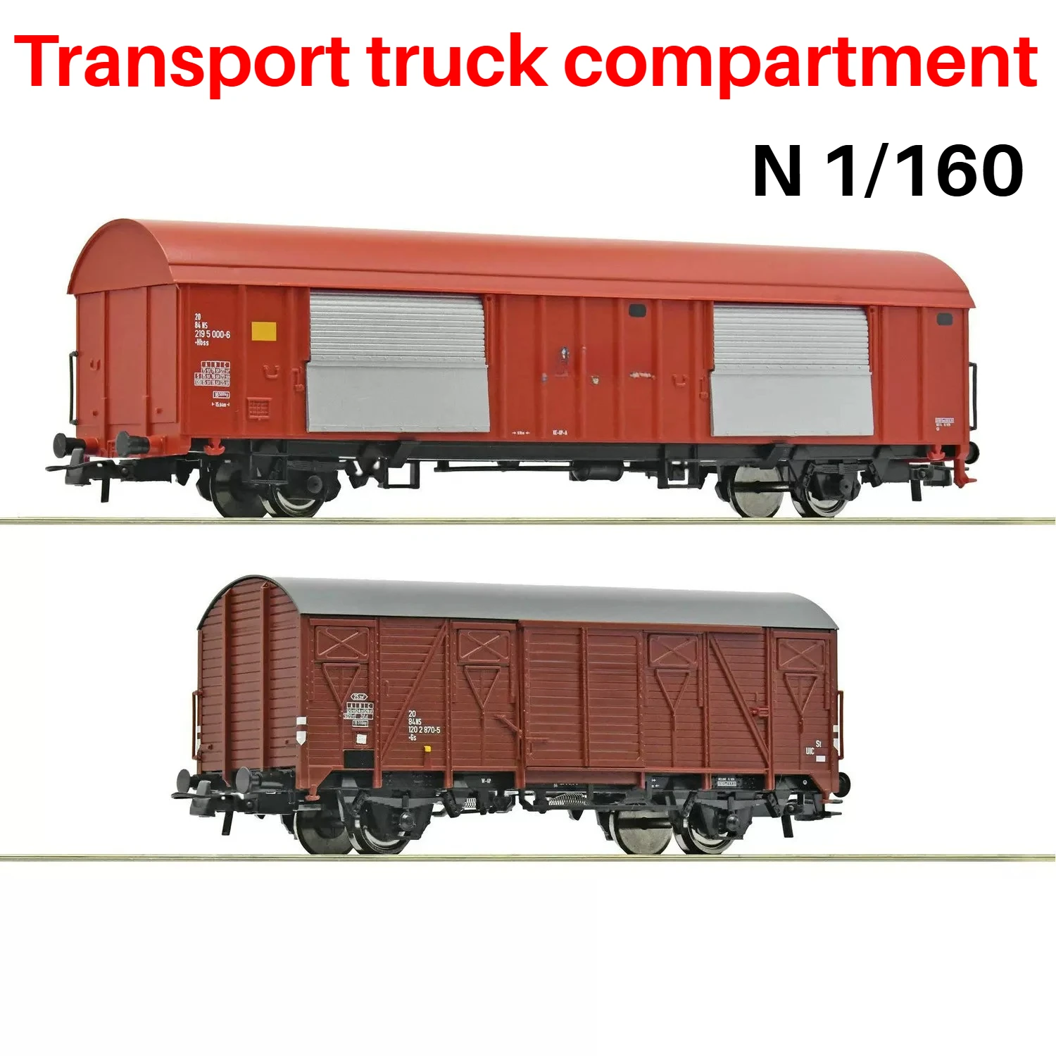 ROCO HO Type 1/87 Train Model Hbbkkss and GS Type Enclosed Freight Car 6600074 Two Car Transport Car Set for Boys Toys and Gifts