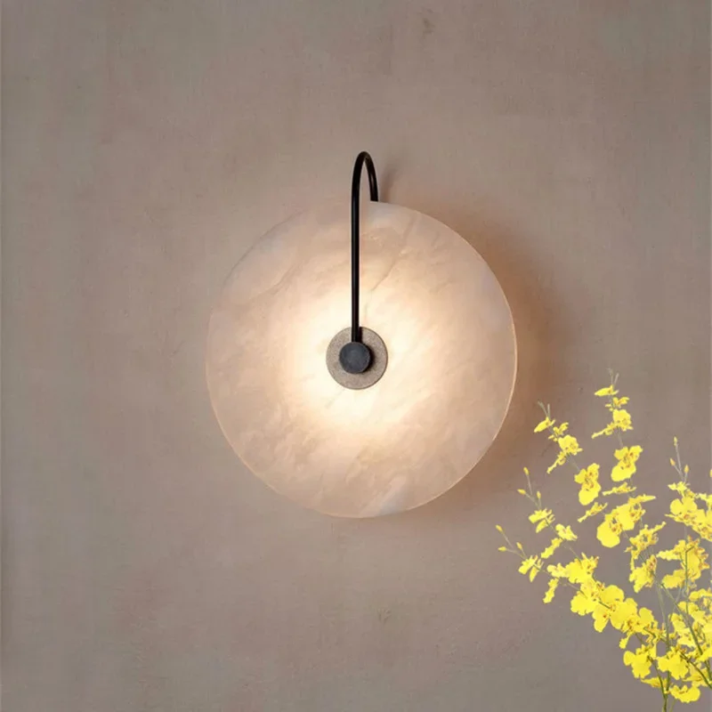 

Modern Marble Wall Light Led Bedside Lamp Indoor Minimalist Decorative Fixtures Hoom Decor Habitacion Lighting for Living Room