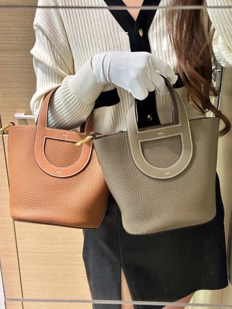 genuine-leather-buet-bag-women's-tote-handbag-large-capaci-commuter-oulder-crossbody-bag-soft-handle-pure-color