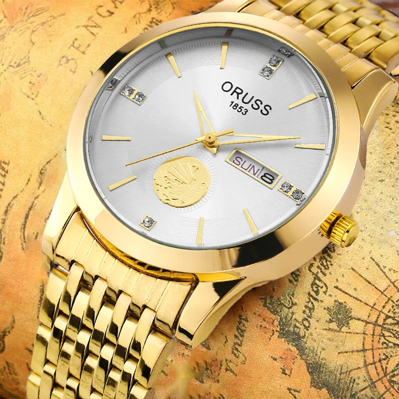 New gorgeous men's watch everything stylish double calendar durable personality simple Hugh men's watch