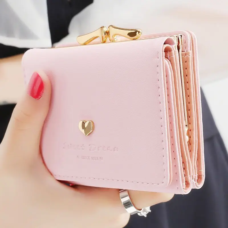 

New Wallet Women's Short Korean-Style Student Coin Purse Card Holder Ladies Folding Small Wallet