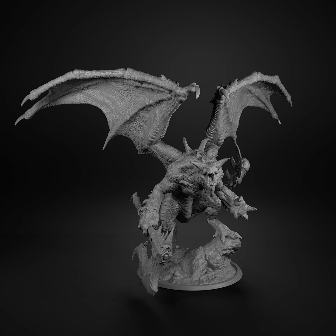 Infernum Dragon Miniatures 40mm Tabletop Games Model Unpainted Miniatures For Tabletop Games And Role-playing Room Decorations